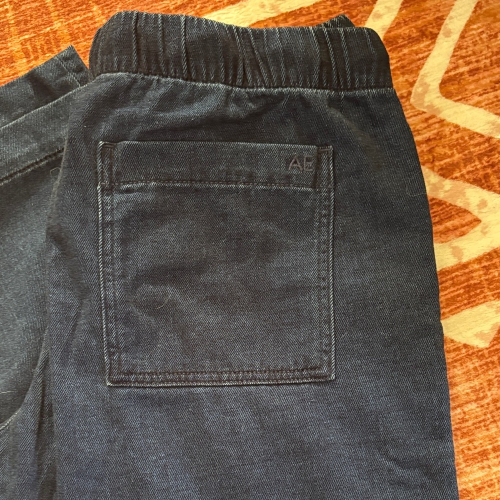 American Eagle wide leg draw string nwt! Navy Relaxed-Fit Pant - Picture 6 of 8